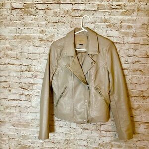 Blank NYC taupe Moto jacket